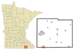 Mower County Minnesota Incorporated and Unincorporated areas Lyle Highlighted